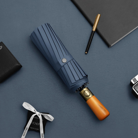 포유렐라 튼튼한 16k 프리미엄 원목 자동 접이식 3단 우산 #4