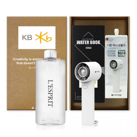 레스쁘리 2p 보틀세트 J, 뉴 워터북 페트 350ml + 미니선풍기 #3
