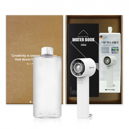레스쁘리 2p 보틀세트 J, 뉴 워터북 페트 350ml + 미니선풍기 #2
