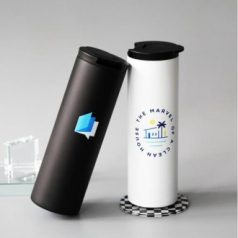 클리어 슬림 보온보냉 스테인리스 휴대용 텀블러 500ml