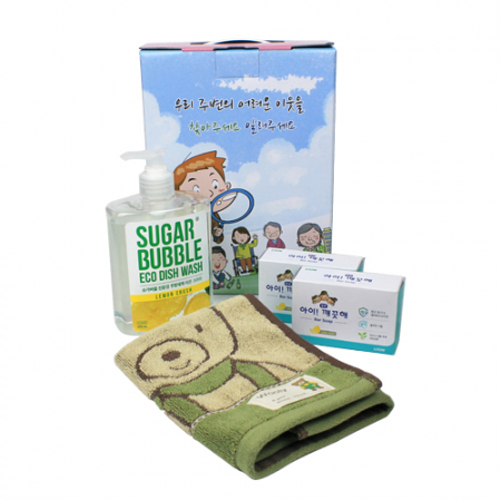 슈가버블 주방세제 470ml + 아이깨끗해 비누*2 + 기라로쉬 울리 주방타올 4종 케이스 이미지 선택가능 #2