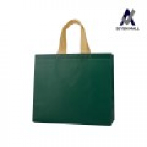 세븐몰 단색 코팅 부직포 가방 그린 [대]44x33x11cm