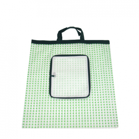 사각무늬 지퍼 장바구니 #3