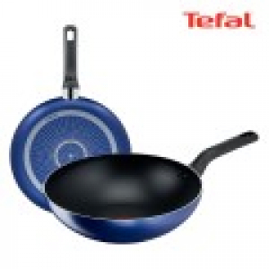 테팔 PTFE 미드나잇 블루 2종세트 (프라이팬 24cm + 볶음팬 28cm)