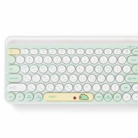 카카오프렌즈 죠르디 멀티 페어링 블루투스 저소음 무선 키보드 키스킨 포함 KFK100J #7