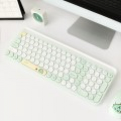 카카오프렌즈 죠르디 멀티 페어링 블루투스 저소음 무선 키보드 키스킨 포함 KFK100J