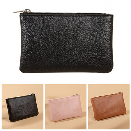 지퍼 미니 파스텔 가죽 동전 지갑 #3