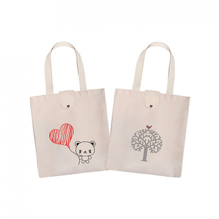 캐릭터 직사각 에코백 면10수 (뚜껑형) #2