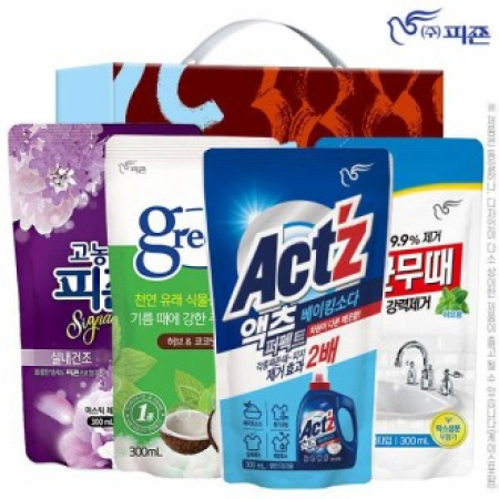 피죤 그린주방세제 액츠 무균무때 4종 // 명절 선물세트 추석 설날 #2