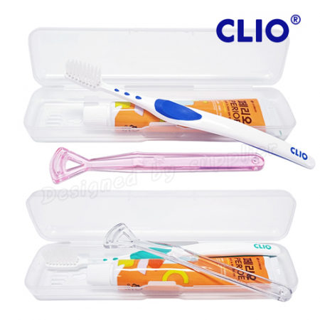 클리오R미세모+페리오 +혀클리너 / 칫솔 치약 세트 #5