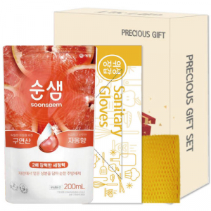 애경순샘자몽리필.위생장갑.망사수세미 선물세트