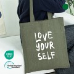 오코텍스 리사이클 카키 컬러라이트 에코백 38cmx42cm