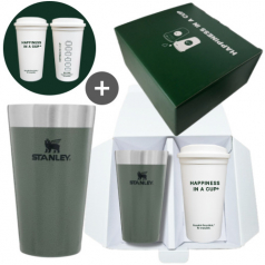 해피니스인어컵 스탠리 파인트컵 그린 선물세트