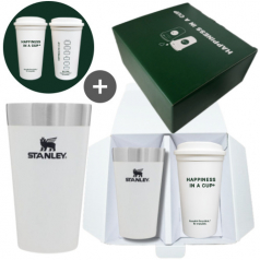 해피니스인어컵 스탠리 파인트컵 화이트 선물세트