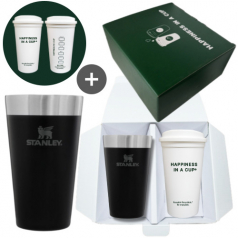 해피니스인어컵 스탠리 파인트컵 블랙 선물세트