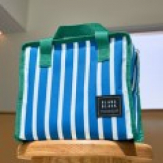 세로줄무늬 패턴 런치 보온보냉 도시락 가방 쿨러백 보냉백 보냉가방