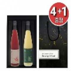 [4+1][청숨]통째로 갈아만든 오미자+청귤 선물세트(500ml+500ml)