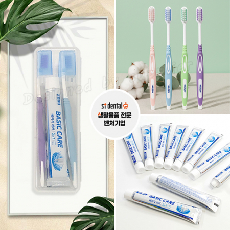 커플 니치 슈퍼소프트캡칫솔 애경2080치약 슬림모 구강세트 #6