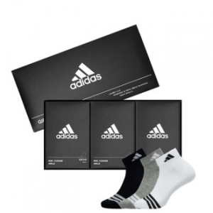 [아디다스]앞삼선 스포츠 양말 3족 선물세트 IF65713
