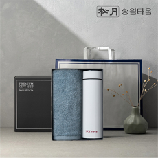 [송월타올] LED온도텀블러 선물세트
