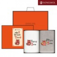 송월타올 2026 신년 붉은 말이야(150g) 자수 2P세트