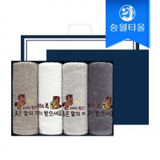송월타올 2026 병오년 붉은말 자수타올 4매 선물세트+쇼핑백