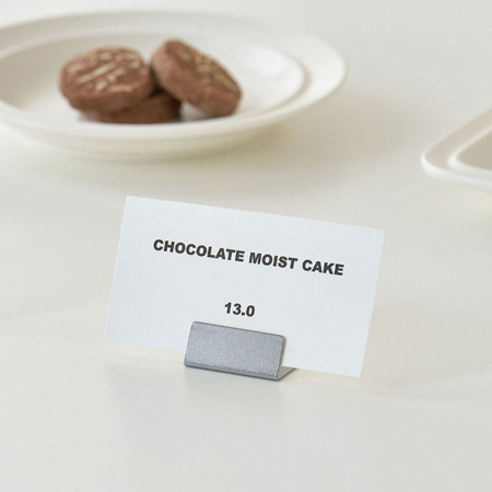 반달 사각 실버 메탈 자석 가격표 사진 메모 꽂이 네임택 홀더 쇼클립 #3