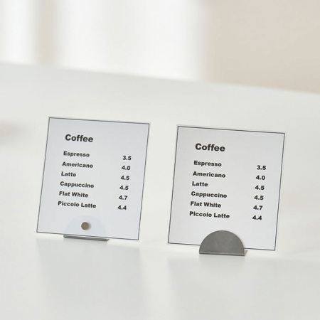 반달 사각 실버 메탈 자석 가격표 사진 메모 꽂이 네임택 홀더 쇼클립 #2