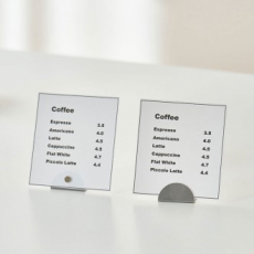 반달 사각 실버 메탈 자석 가격표 사진 메모 꽂이 네임택 홀더 쇼클립