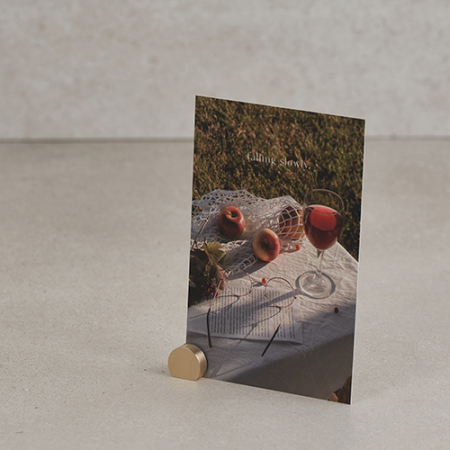 황동 원형 명함 사진꽂이 엽서 메모꽂이 거치대 #5