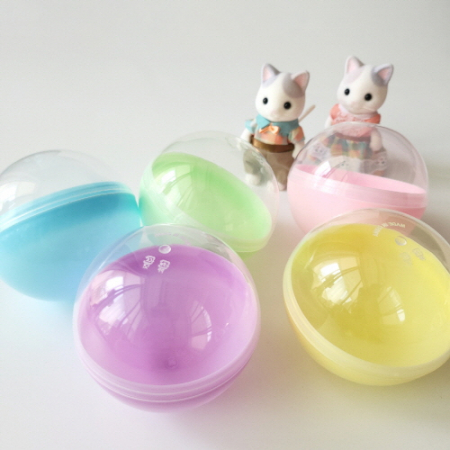 반투명 파스텔컬러 뽑기 캡슐 80mm #4