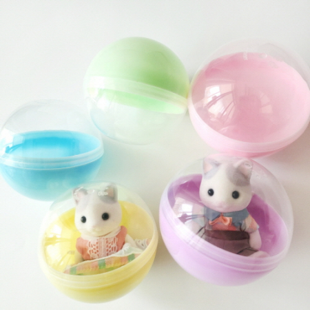 반투명 파스텔컬러 뽑기 캡슐 80mm #3