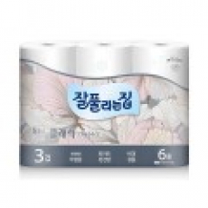 미래생활 잘풀리는집 클래식 3겹데코 25m 6롤 두루마리 휴지[라벨지무료제작]