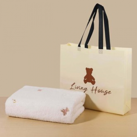 달과 곰돌이 무릎담요(부직포가방포함) #2