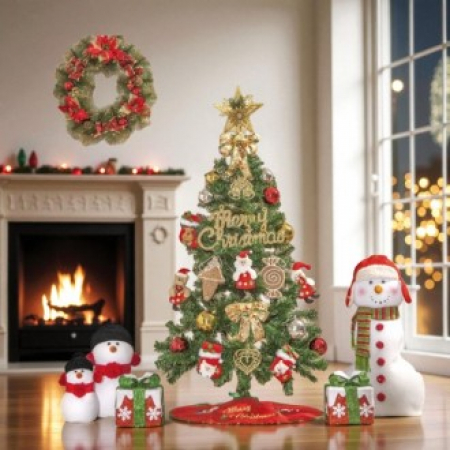 120cm 산타 크리스 스카치 트리 풀세트 #2