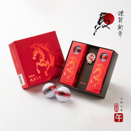 2026년 볼빅 적마 에디션 6구 볼마커 세트(3pc) 로고 인쇄 골프공 #3