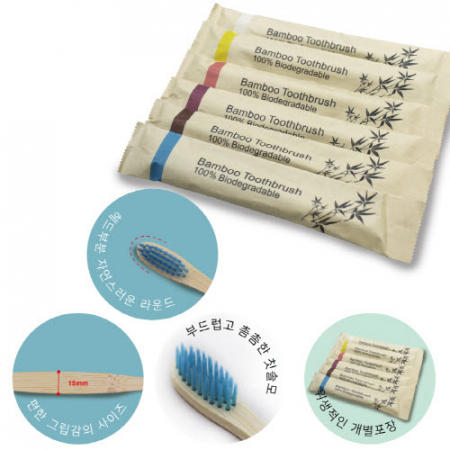 친환경 대나무 칫솔 1P(스티커인쇄) #3