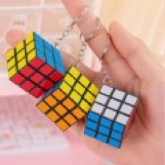 미니 큐브 키링 키홀더 열쇠고리(색상랜덤)