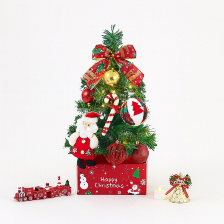 40cm 산타 미니 크리스마스 트리 풀세트 #3