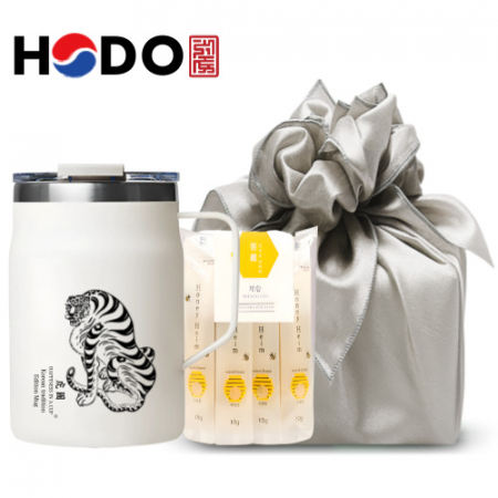 한국전통 민화 호랑이 머그컵 독도보틀 480ml 사양 벌꿀스틱 보자기 포장 #3
