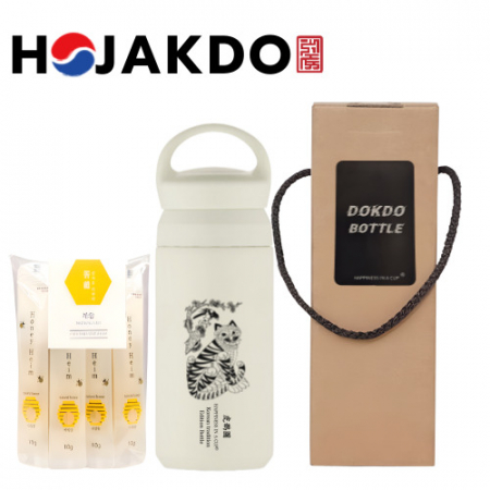 한국전통 호작도텀블러 독도보틀 데이오프 350ml 사양 벌꿀스틱 10g 5개입 선물세트 #3