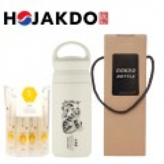 한국전통 호작도텀블러 독도보틀 데이오프 350ml 사양 벌꿀스틱 10g 5개입 선물세트