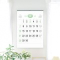 벽걸이달력 파스텔 숫자달력 500*700 (인쇄가능)