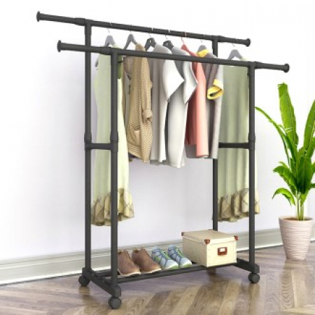 보스위즈 수납정리 선반 겸용 스탠드 2단 옷걸이 행거 BOS-C2 #2