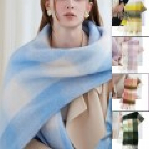 마하 무지/체크 머플러