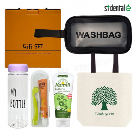 휴대용세면백 8호 신박한 에코백 보틀 카밀핸드크림100ml 니치칫솔치약 여행용세트 #4