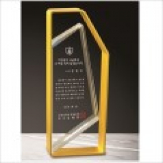 금속 화이트 크리스탈 상패