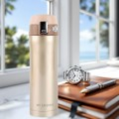 헨느 원터치골드 보온 보냉  텀블러 450ml