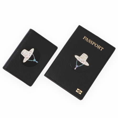 한국전통 기념품 갓 나전칠기 블랙 명함지갑 여권지갑 한국 전통 공예품 외국인 선물 비건가죽 #3