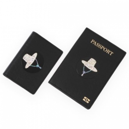 한국전통 기념품 갓 나전칠기 블랙 명함지갑 여권지갑 한국 전통 공예품 외국인 선물 비건가죽 #2